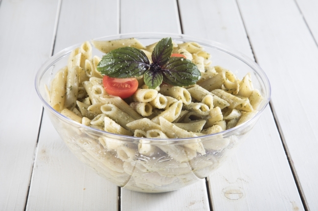 קערת פסטה ברוטב שמנת פסטו